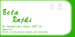 bela rajki business card